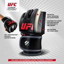 Load image into Gallery viewer, UFC 5 oz MMA Martial Arts Training Gloves, Black, Large/X-Large
